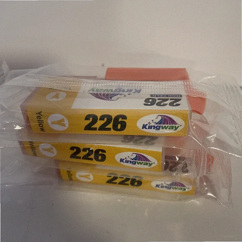 Lot Of 3 - 226 Yellow Ink Cartridges Compatible With Canon Pixma Printer Expired
