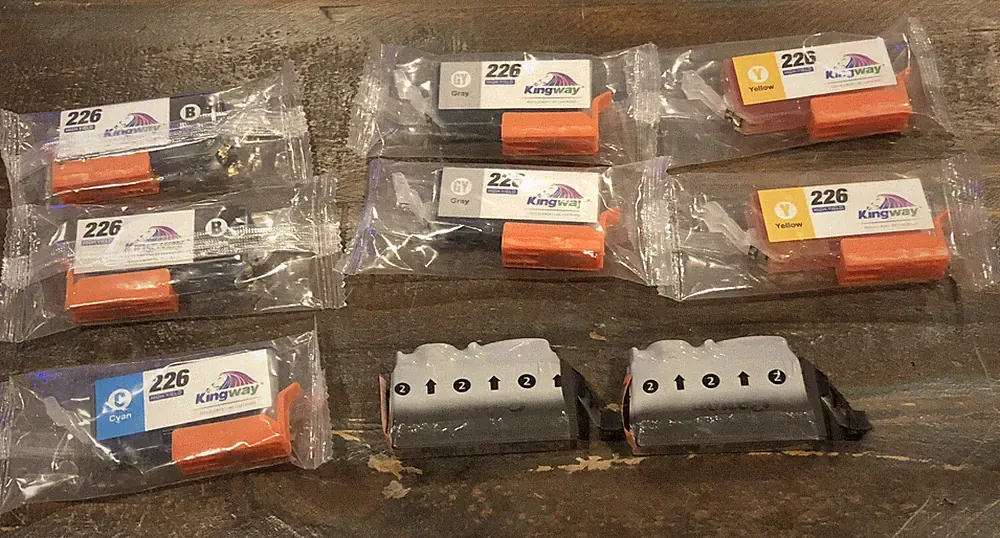 Lot Of 9 Kingway & Canon Compatible Ink Cartridge Replacement for CLI226.
