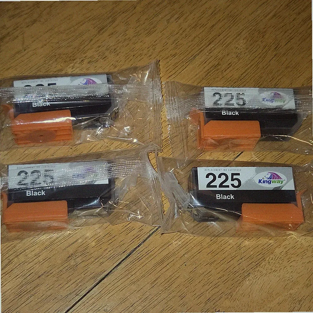 Replacement Ink Cartridges 225 Lot Of 4 Kingway Black